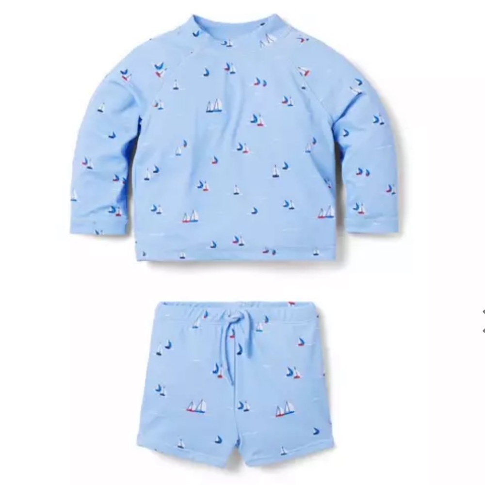 Janie and Jack Baby Recycled Sailboat Rashguard Swimsuit